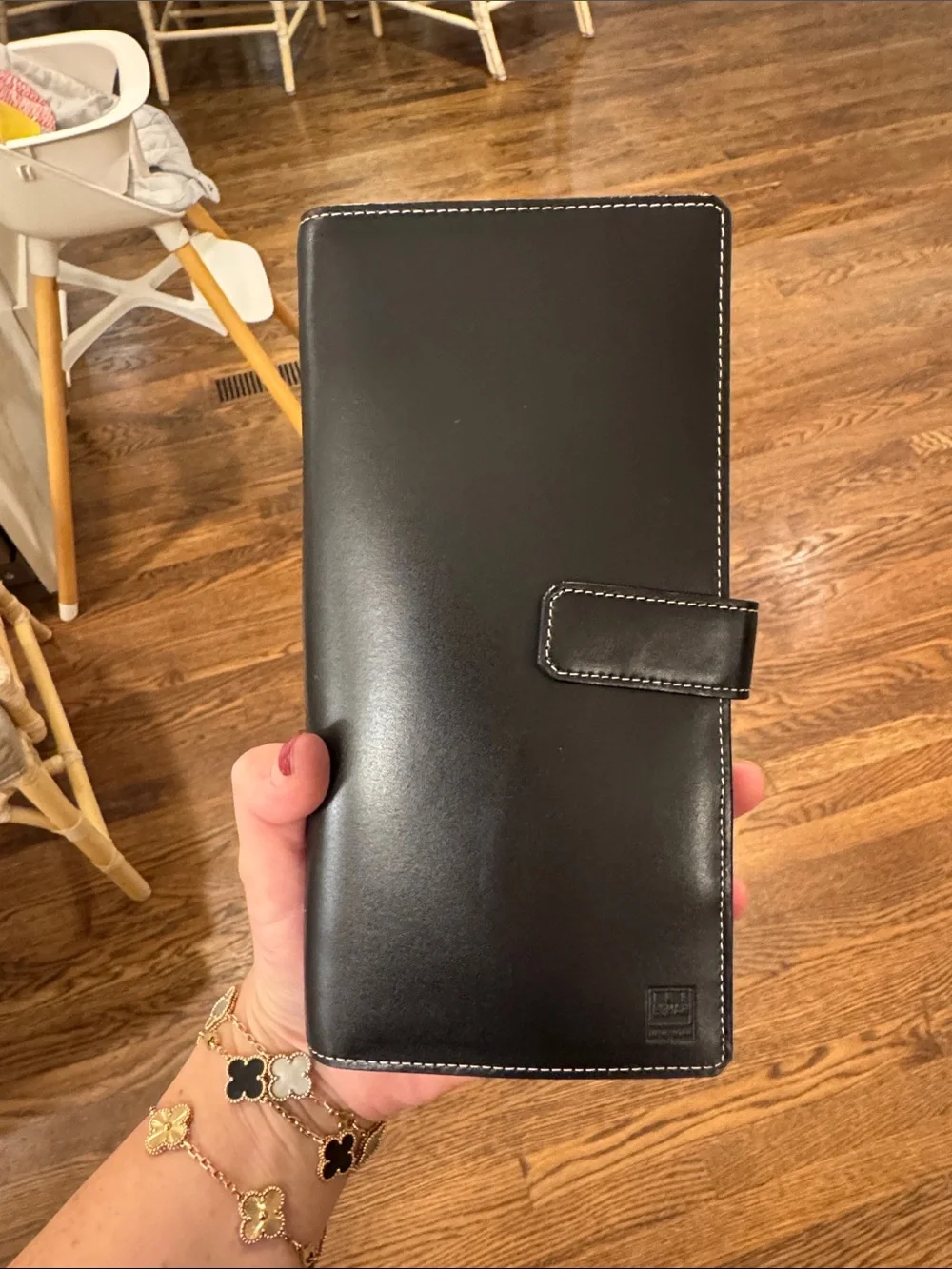 Ike Behar Black Leather men's travel wallet